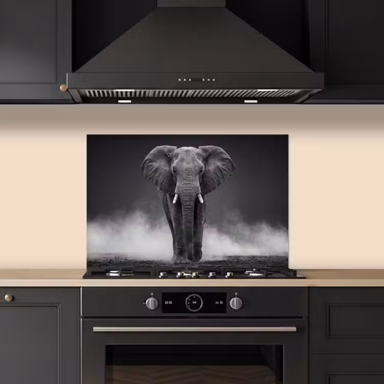 Fond de hotte - Éléphant - Noir - Blanc - Fumée — 5