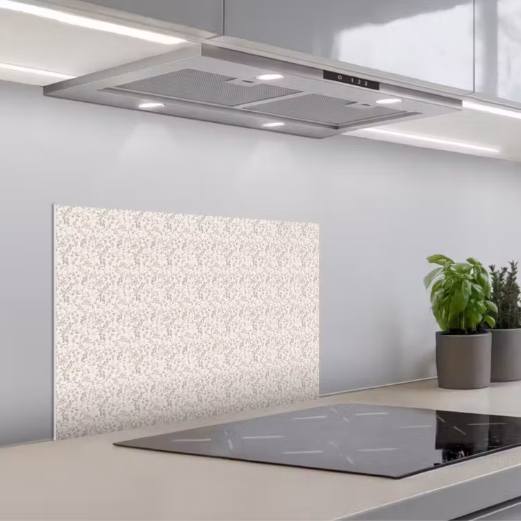 Fond de hotte - Fleurs - Motif - Taupe — 1