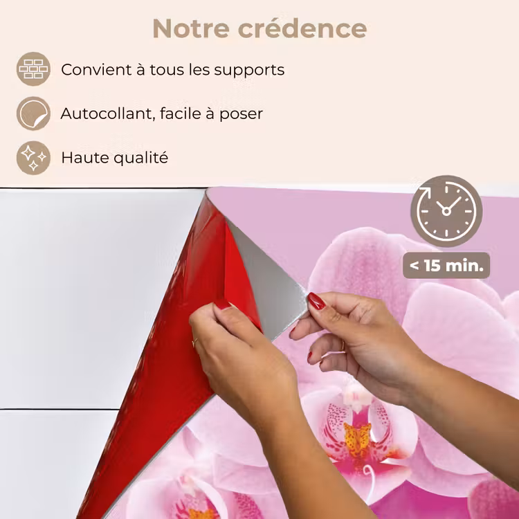 Fond de hotte - Fleurs - Orchidée - Rose — 4