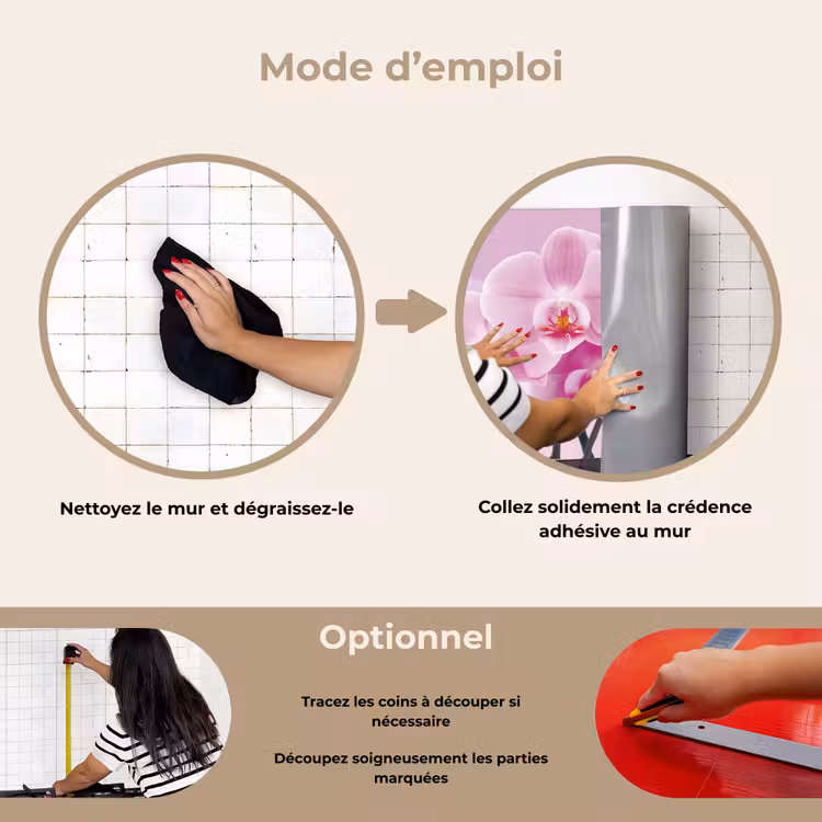 Fond de hotte - Fleurs - Orchidée - Rose — 6