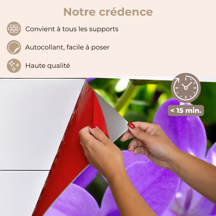 Fond de hotte - Fleurs - Pourpre - Nature — 4