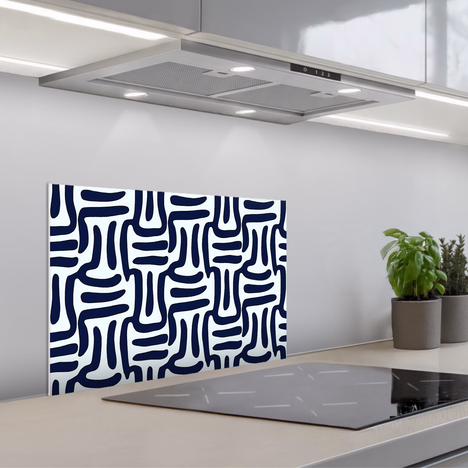 Fond de hotte - Abstrait - Moderne - Bleu — 1
