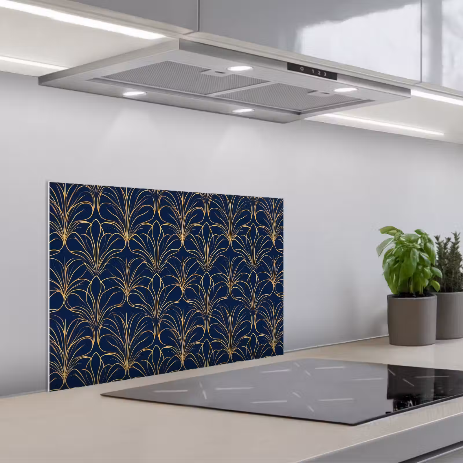 Fond de hotte - Deco - Ventilateur - Bleu — 1