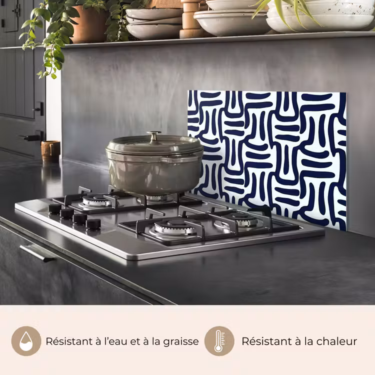 Fond de hotte - Abstrait - Moderne - Bleu — 2