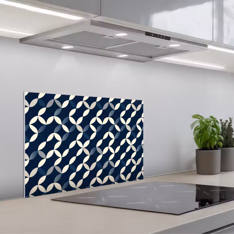 Fond de hotte - Abstrait - Motif - Bleu — 1
