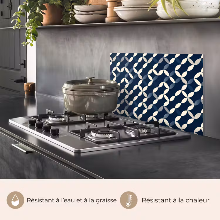 Fond de hotte - Abstrait - Motif - Bleu — 2