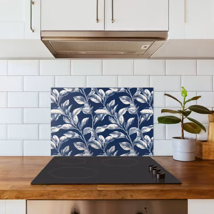 Fond de hotte - Botanique - Motif - Bleu — 3
