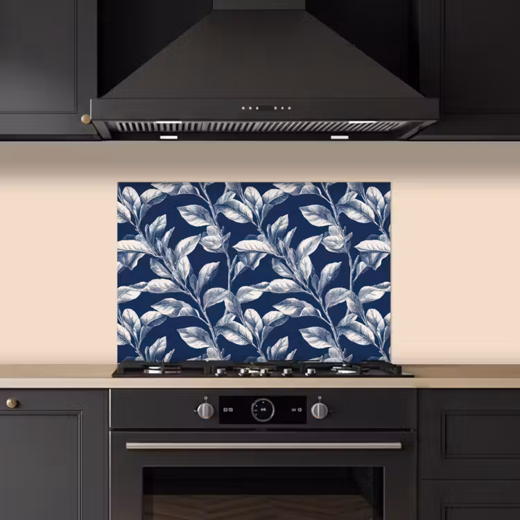 Fond de hotte - Botanique - Motif - Bleu — 5