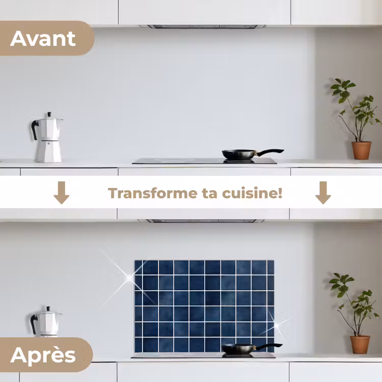 Fond de hotte - Carrelage - Moderne - Bleu — 7