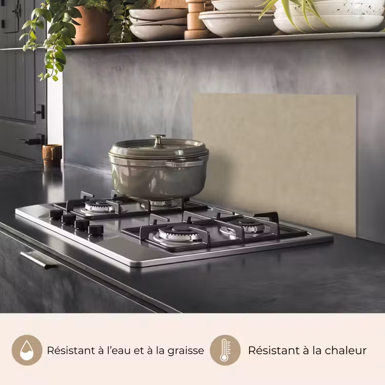 Fond de hotte - Couleur taupe - Texture nuageuse - Naturelle — 2