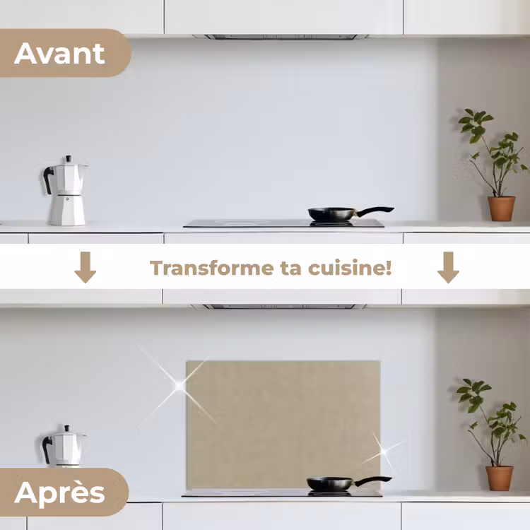 Fond de hotte - Couleur taupe - Texture nuageuse - Naturelle — 7