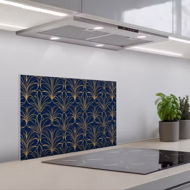 Fond de hotte - Deco - Ventilateur - Bleu — 1
