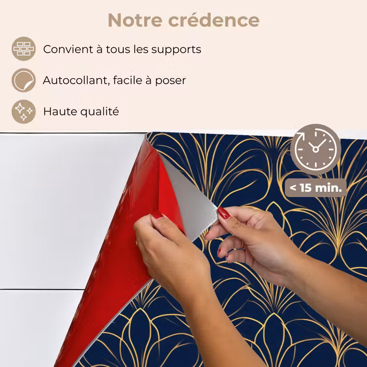 Fond de hotte - Deco - Ventilateur - Bleu — 4