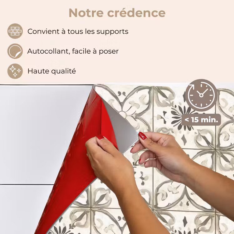 Fond de hotte - Antique - Tile - Beige — 4