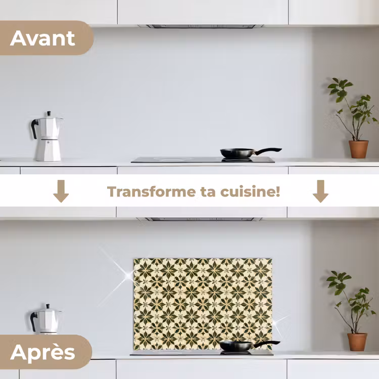 Fond de hotte - Carrelage - Motif - Vert — 7