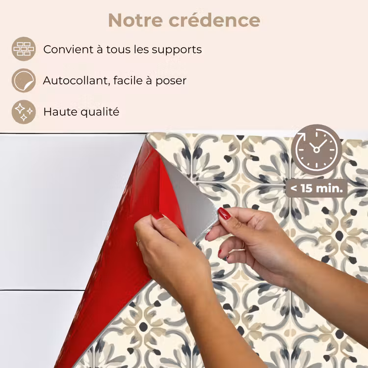 Fond de hotte - Floral - à motifs - coloré — 4