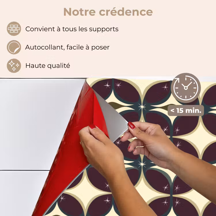 Fond de hotte - Cercle - Rétro - Coloré — 4