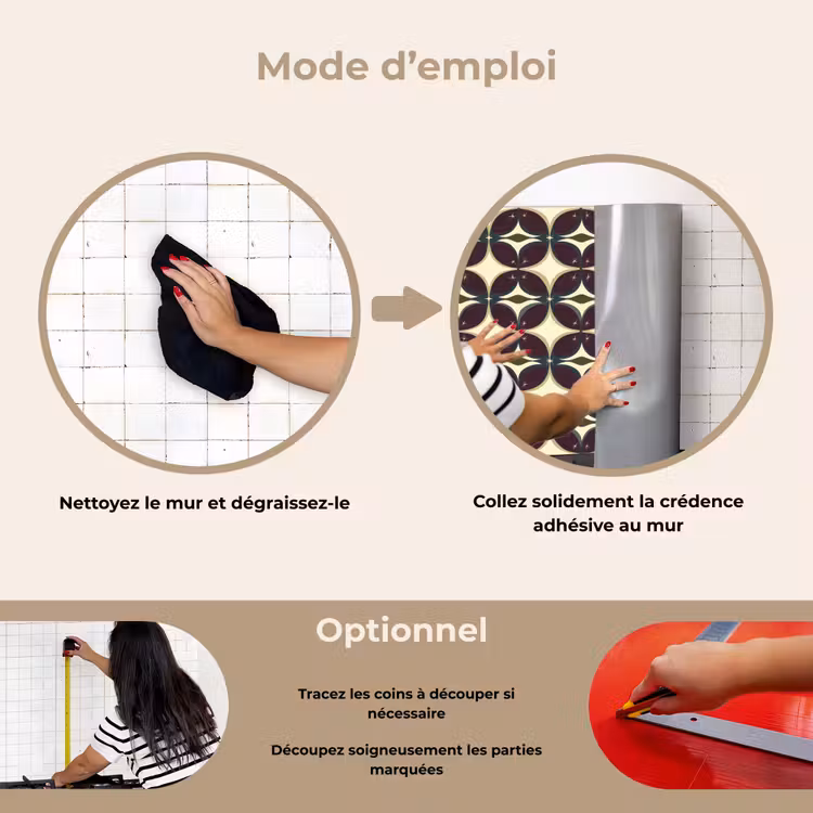 Fond de hotte - Cercle - Rétro - Coloré — 6