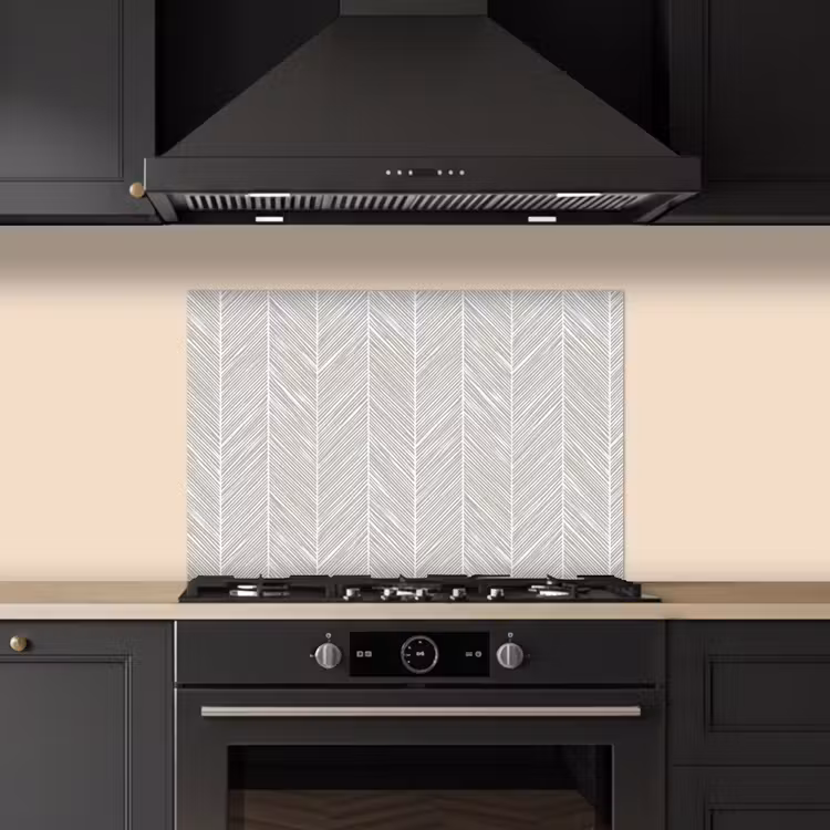 Fond de hotte - Classique - Chevrons - Gris — 5