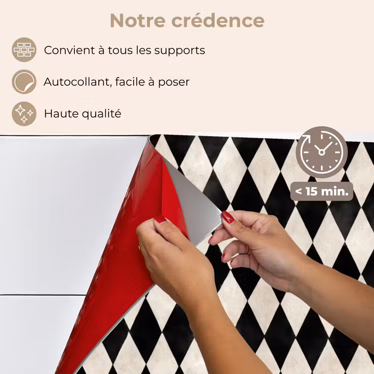 Fond de hotte - Classique - Motif - Noir — 4