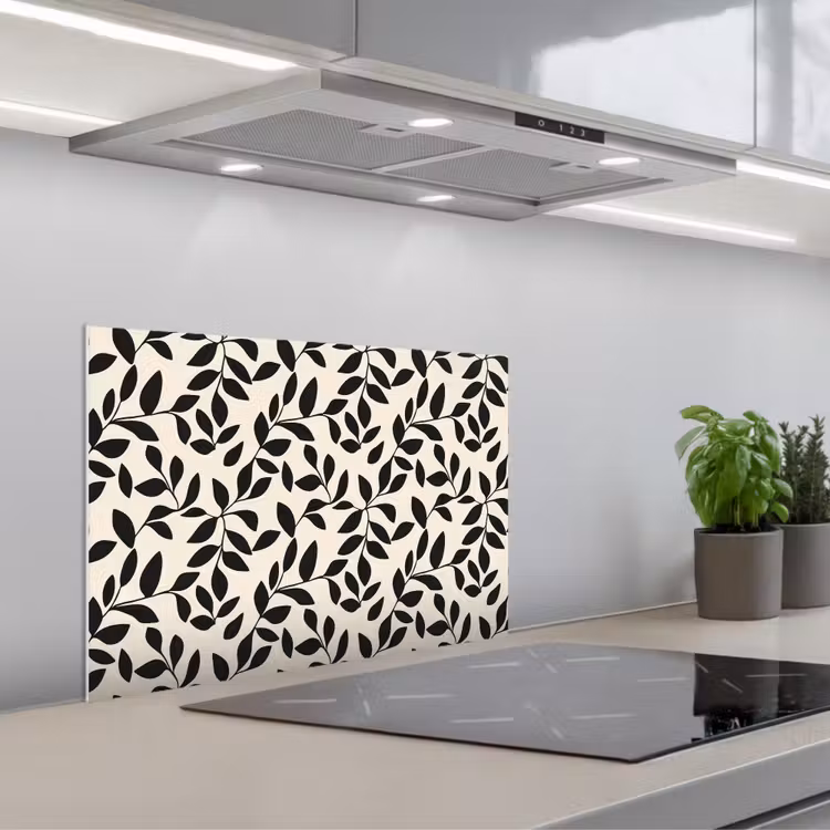 Fond de hotte - Elégant - Motif - Noir - Beige — 1
