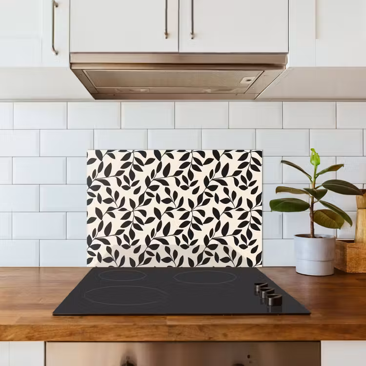Fond de hotte - Elégant - Motif - Noir - Beige — 3