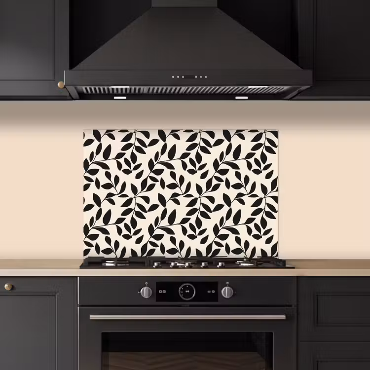 Fond de hotte - Elégant - Motif - Noir - Beige — 5