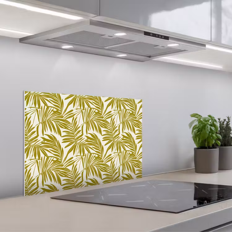 Fond de hotte - Feuille de palmier - Motif - Vert — 1