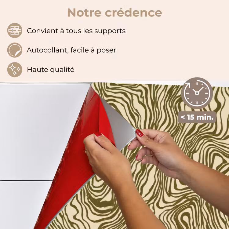 Fond de hotte - Abstrait - Marbre - Vert — 4