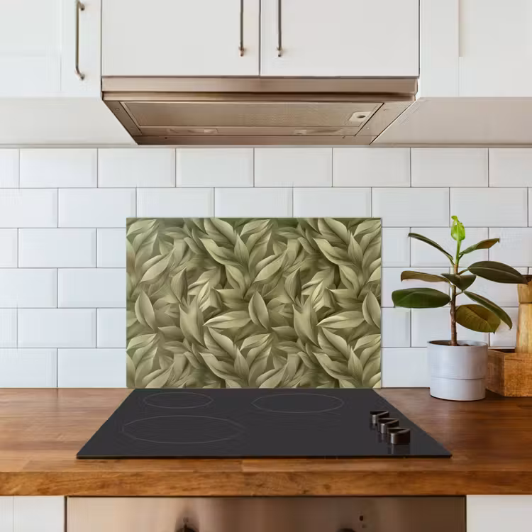 Fond de hotte - Feuilles - Moderne - Vert — 3