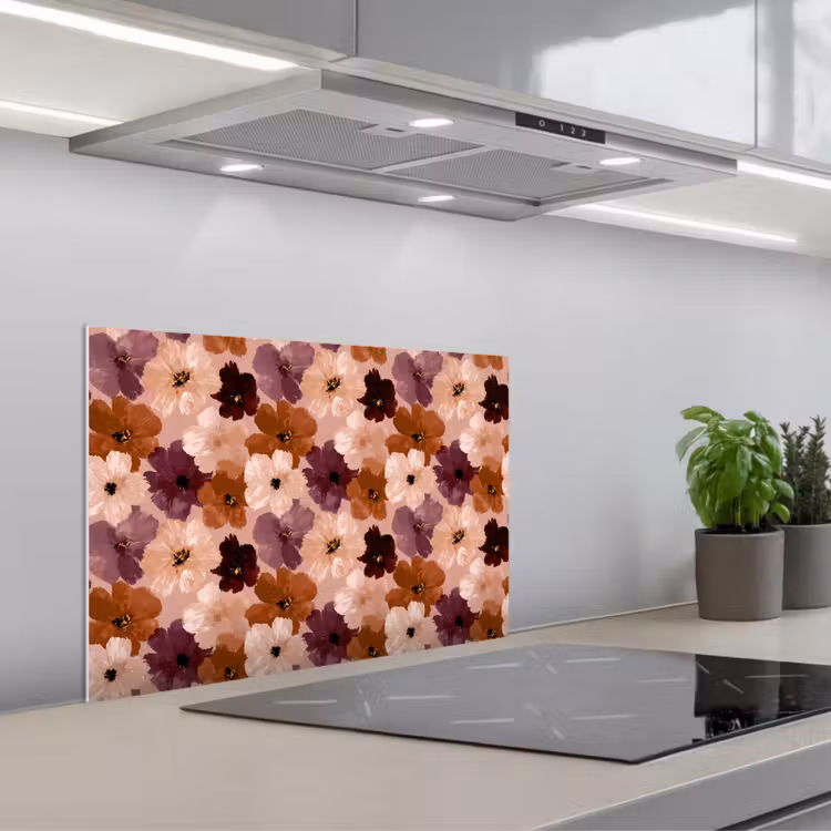 Fond de hotte - Fleurs - Abstrait - Tons de terre — 1