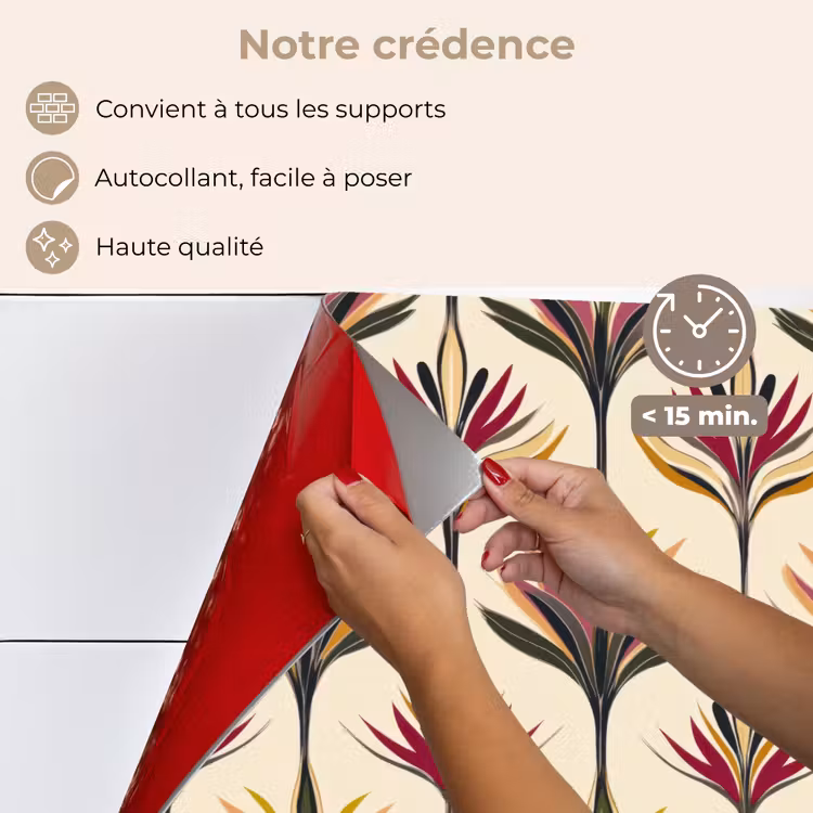 Fond de hotte - Éventail - Motif - Coloré — 4
