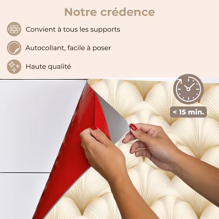 Fond de hotte - Eventail - Motif - Or — 4