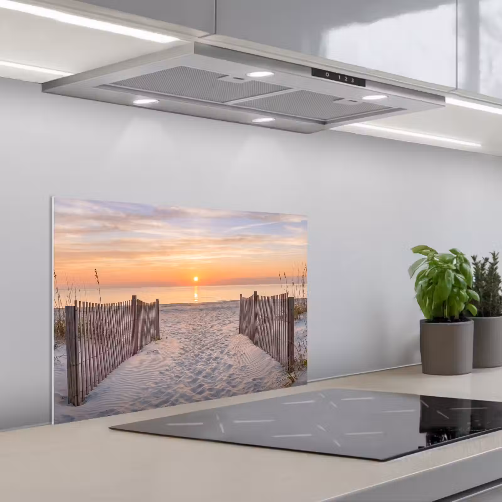 Fond de hotte - Coucher de soleil - Plage - Sable — 1