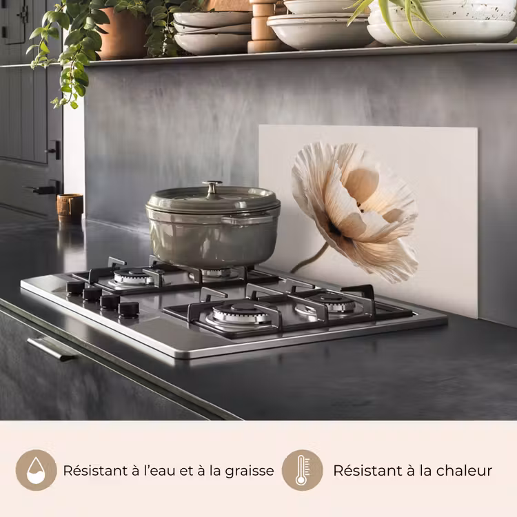 Fond de hotte - Fleur - Beige - Crème — 2