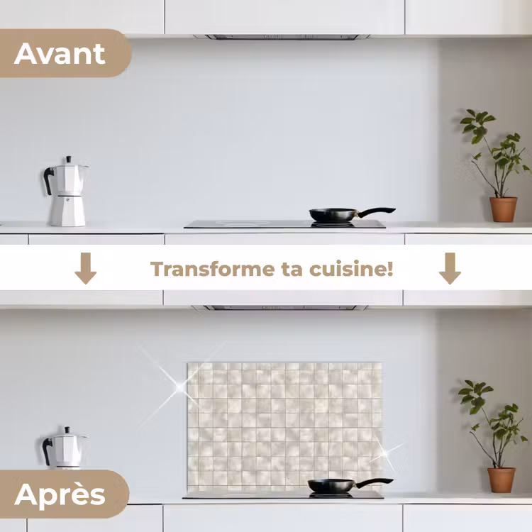 Fond de hotte - Carreaux - Naturels - Gris — 7