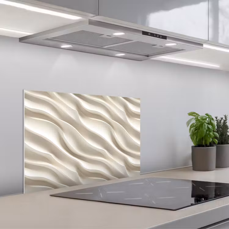 Fond de hotte - Diagonal - Vagues - Crème — 1
