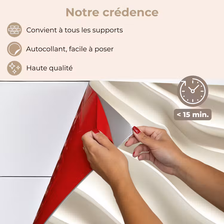 Fond de hotte - Diagonal - Vagues - Crème — 4