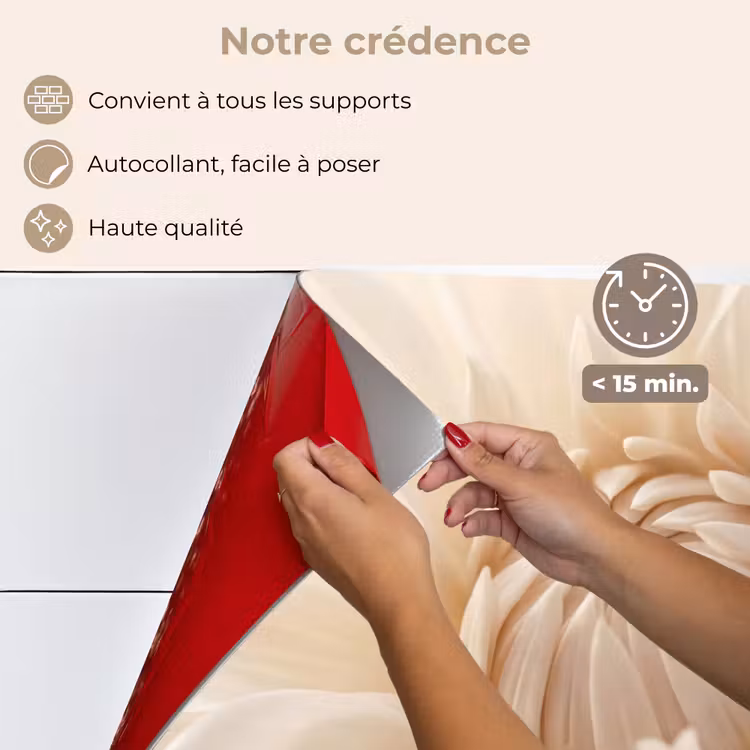 Fond de hotte - Fleur - Dahlia - Blanc — 4