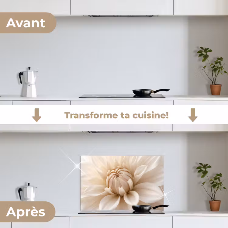 Fond de hotte - Fleur - Dahlia - Blanc — 7