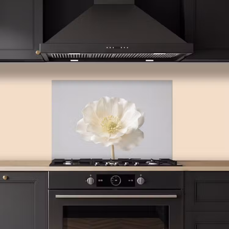 Fond de hotte - Fleur - Minimaliste - Blanc — 5