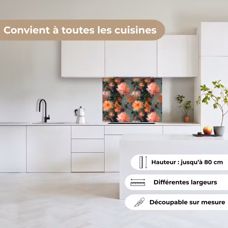 Crédence cuisine - Dahlia - Fleurs - Motif — 6