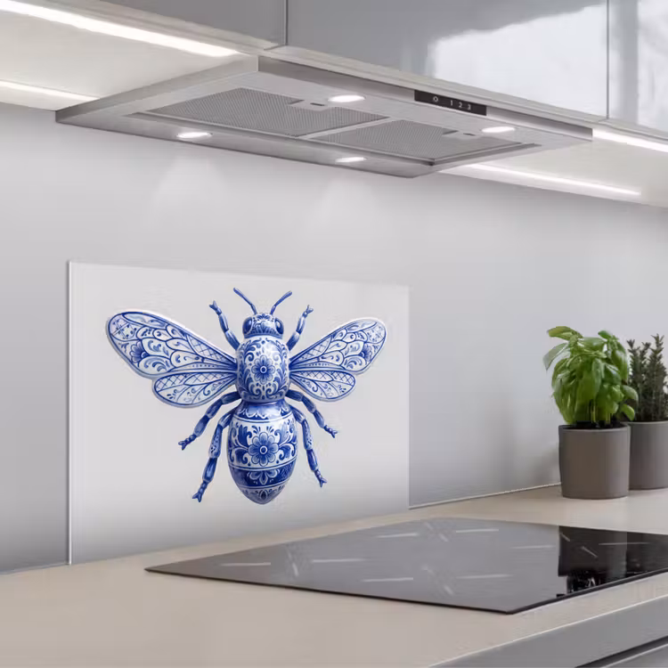 Fond de hotte - Abeille - Moderne - Delft - Bleu — 1