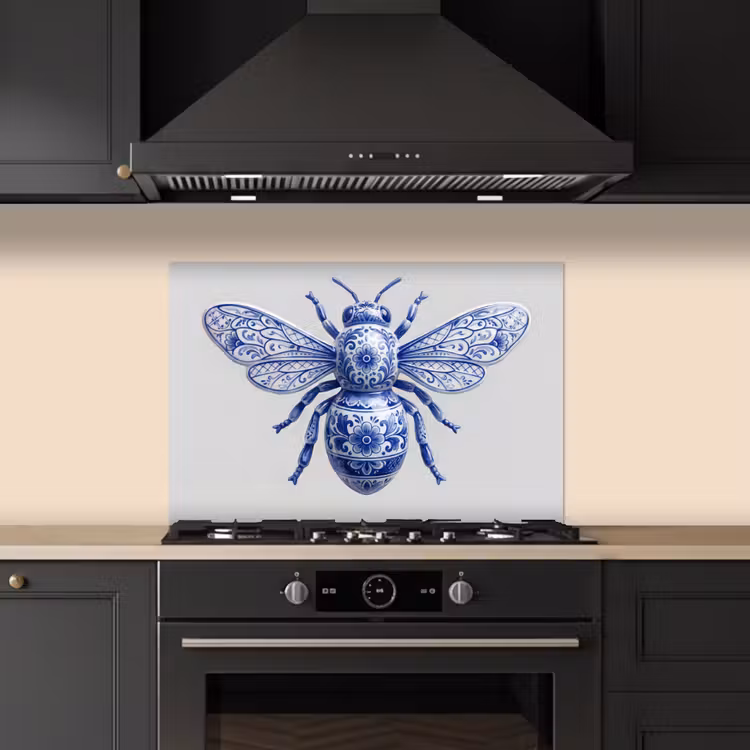 Fond de hotte - Abeille - Moderne - Delft - Bleu — 5
