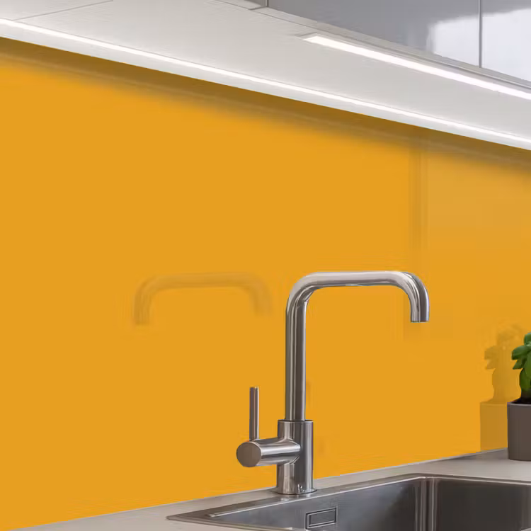 Crédence cuisine - Jaune ocre - Automne - Intérieur — 1
