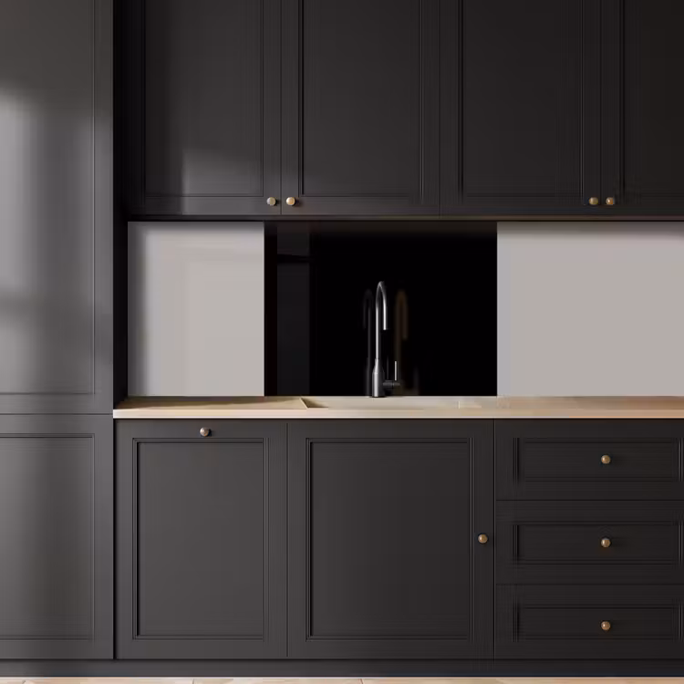 Crédence cuisine - Noir - Couleur unie — 5