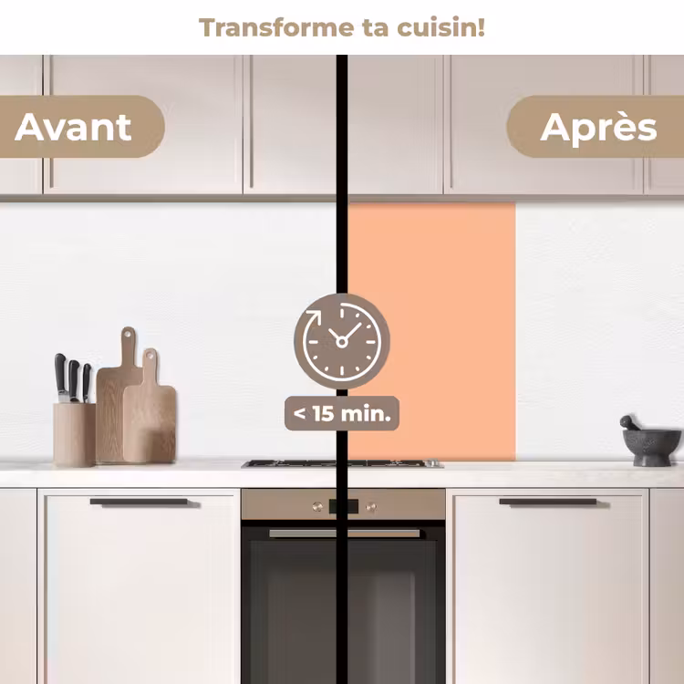 Crédence cuisine - Abricot - Rose - Pastel - Solide - Couleur — 2