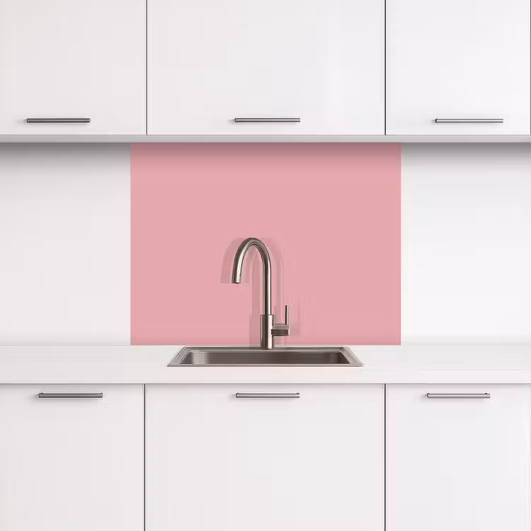 Crédence cuisine - Rose - Intérieur - Solide - Couleur — 3