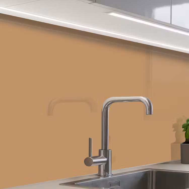Crédence cuisine - Marron - Imprimé uni — 1