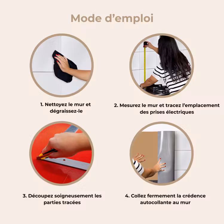 Crédence cuisine - Marron - Imprimé uni — 8